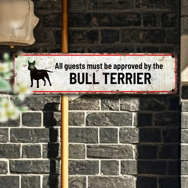 CIFbuy 复古做旧铝制墙饰牛头犬图案金属挂牌酒吧咖啡馆家居装饰牌（TikTok、temu 下自提）-3