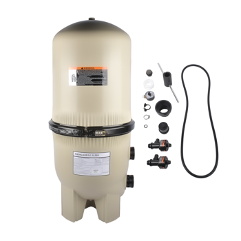 泳池过滤器 EC-180009 60 Sq. Ft. D.E Pool Filter Fiberglass Vertical Grid High Flow Removable Replacement for Pentair 180009