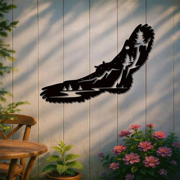 CIFbuy手工锻造金属小鸟墙饰个性化花园庭院装饰定制姓名牌户外室内独特园艺礼物（TikTok、temu下自提）-2