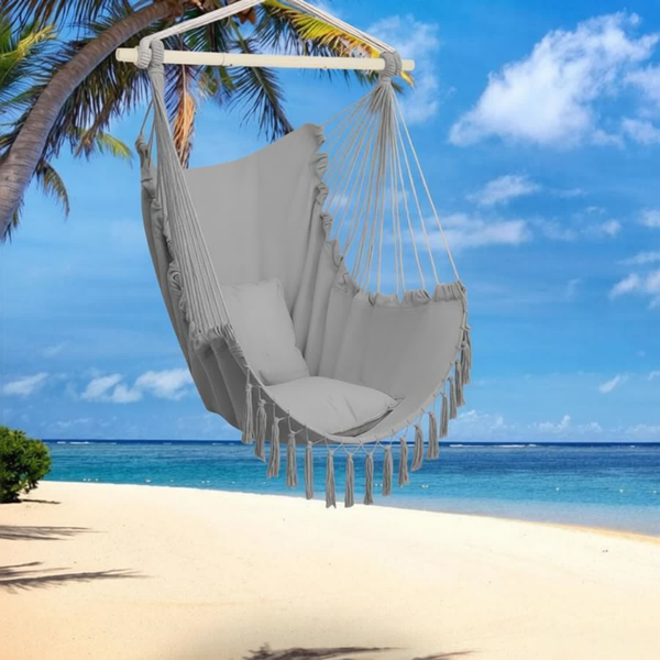 镀锌管截断 130*100cm 浅灰色 带流苏 抱枕吊椅 涤棉 带2pcs抱枕-4