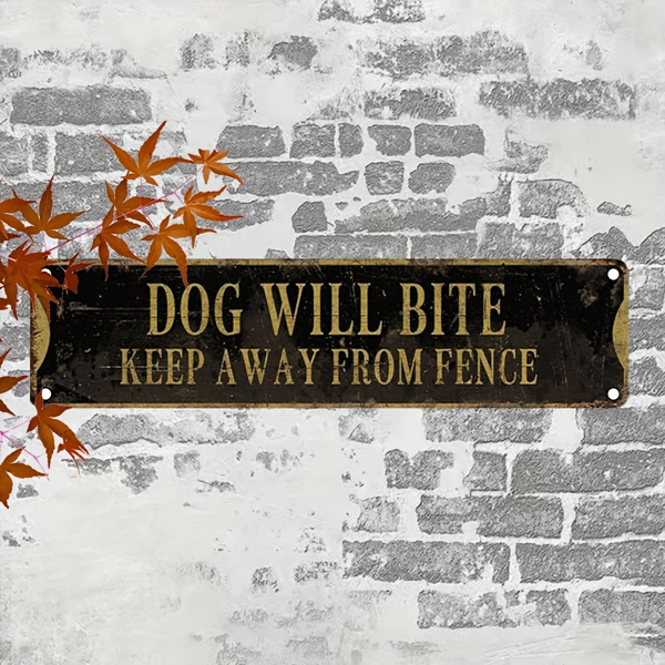 CIFbuy 复古铝制标牌狗主题花园酒吧家居墙面 2D 装饰挂牌（TikTok、temu 下自提）-1