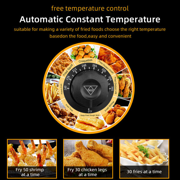 【替换旧编码19396644】美规 EH102V 110V 3400 24.9QT/23.6L 电炸锅 银色 不锈钢 双缸/定时/调温/ETL电源线-32