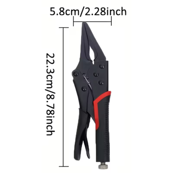 重型 10英寸 多用途鎖定夾 |工業級通用壓力夾，帶鍛鋼鉗口和360°旋轉底座 - 手動可調節虎鉗握把，用於焊接、木工和DIY固定