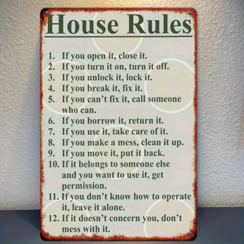 CIFbuy2D 平面房屋规则铝制标牌乡村风复古墙面装饰家居酒吧车库俱乐部挂画（TikTok、temu 下自提）