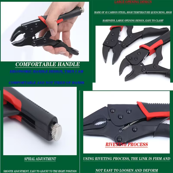 重型 8英寸 多用途鎖定夾 |工業級通用壓力夾，帶鍛鋼鉗口和360°旋轉底座 - 手動可調節虎鉗握把，用於焊接、木工和DIY固定-9