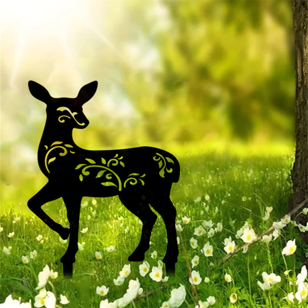 CIFbuy哥特黑色铁制花园地插户外万圣节庭院装饰男女家居礼物（TikTok、temu下自提）-5