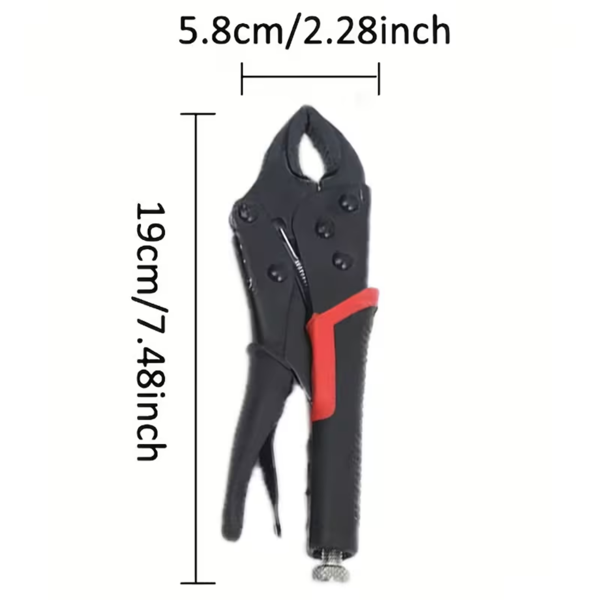 重型 8英寸 多用途鎖定夾 |工業級通用壓力夾，帶鍛鋼鉗口和360°旋轉底座 - 手動可調節虎鉗握把，用於焊接、木工和DIY固定-4