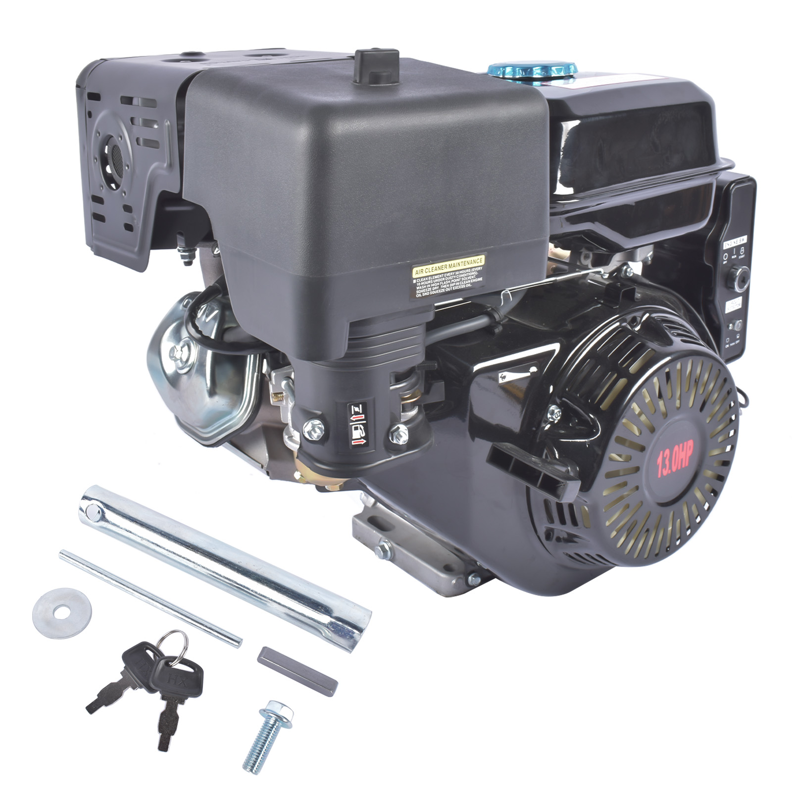 4 Stroke 13HP 389cc Gas Engine with Electric Start, Go Kart Engine Horizontal Shaft OHV Gas Motor view 5