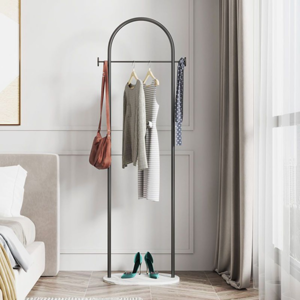 Clothing Rack, Golden Metal Freestanding Heavy Duty Clothes Rack with Marble Base, Multipurpose Garment Hanger for Bedroom, Hat, Scarf, Jacket-7
