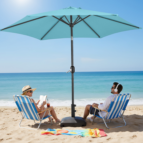 9FT 天蓝色  转向头 KD 圆形  太阳伞 涤纶布 6铁伞骨 铁中柱-24