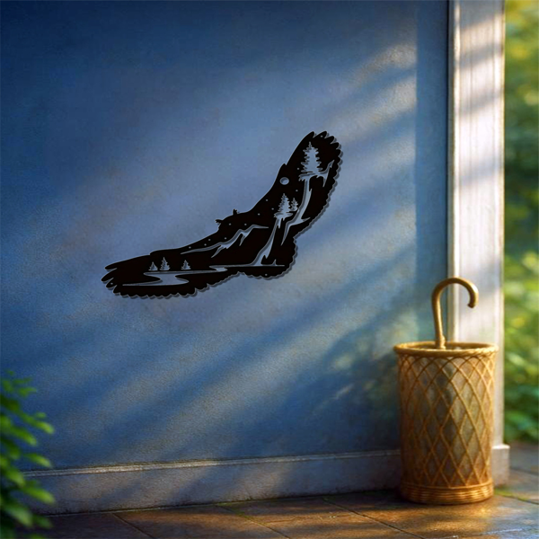 CIFbuy手工锻造金属小鸟墙饰个性化花园庭院装饰定制姓名牌户外室内独特园艺礼物（TikTok、temu下自提）-5