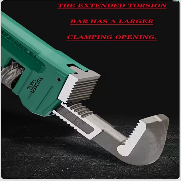 专业级水管扳手，提供12英寸尺寸 - 坚固耐用的管道工具，适用于工业维修、汽车任务和家庭应用，具有符合人体工程学的手柄、防滑设计-4