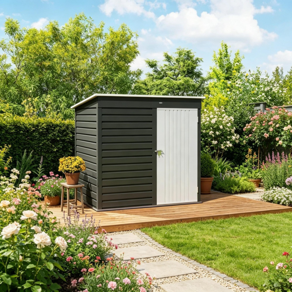 室外花园储物棚工具房-7