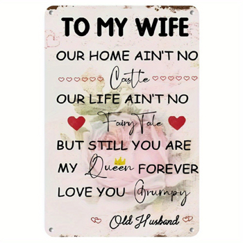 CIFbuy 浪漫爱情留言铁艺墙饰心形花体字房间婚礼情人节节日壁挂装饰（TikTok、temu 下自提）