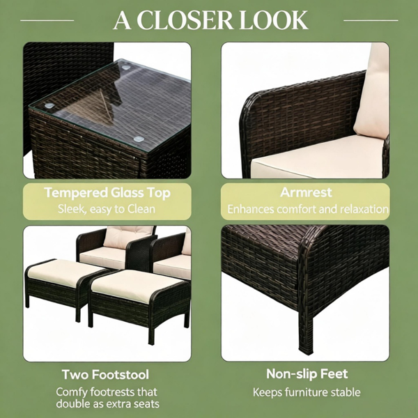 户外花园沙发套装 /藤编沙发-3