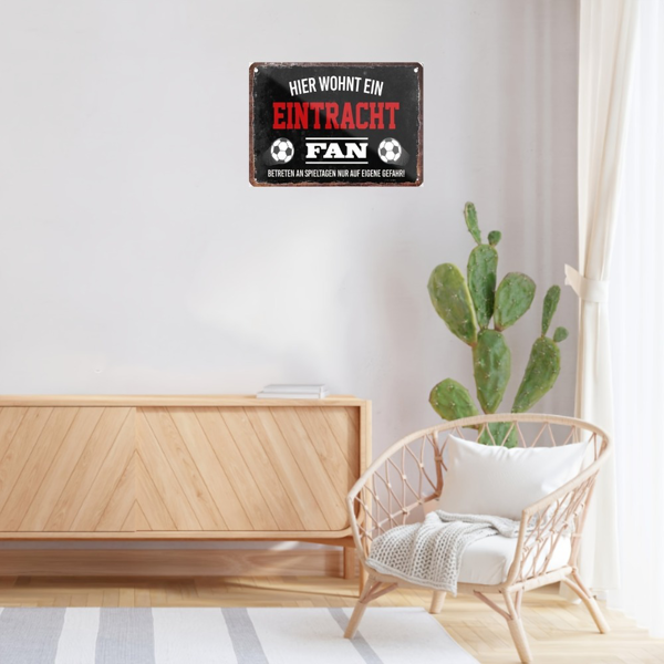 CIFbuy 复古足球主题金属锡牌法兰克福球迷标语墙面装饰牌（TikTok、temu 下自提）-6