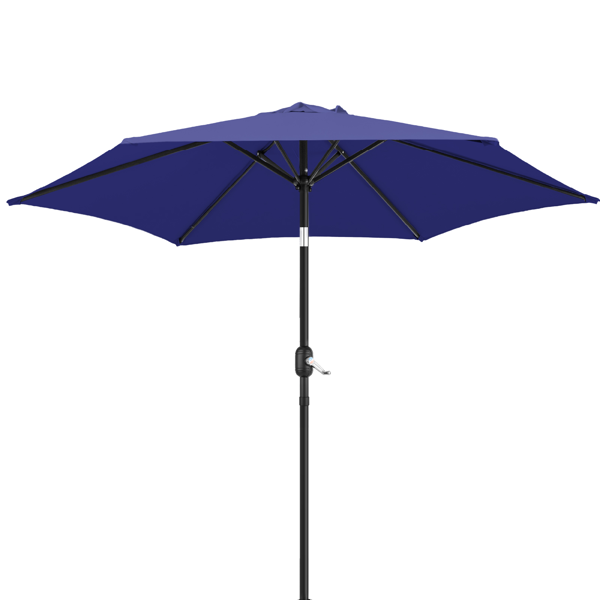 9FT 海军蓝 转向头 KD 圆形 太阳伞  涤纶布 6铁伞骨 铁中柱-6