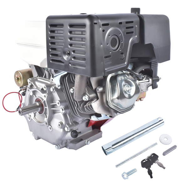 A3 四冲程 389cc 13HP OHV水平轴电启动汽油发动机红色 13HP 389cc 4-Stroke Gas Engine with Electric Start, Single Cylinder Go Kart Motor Horizontal Shaft OHV 3600RPM Gas Motor Red-13