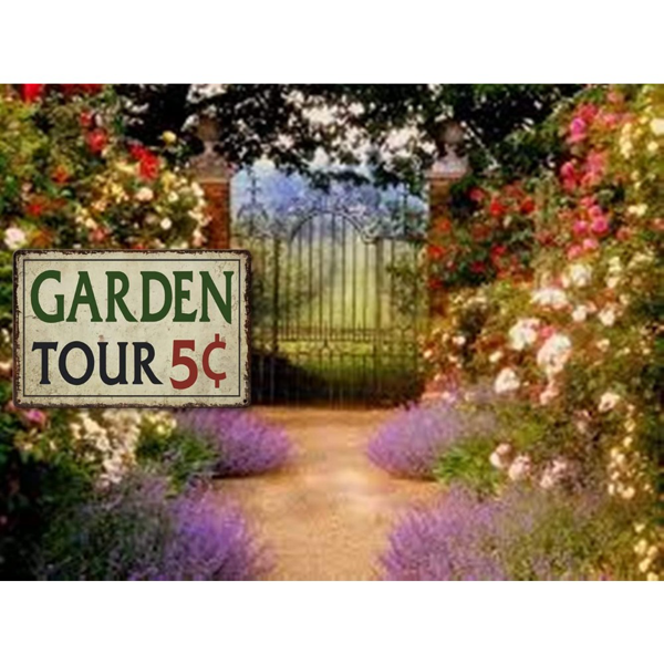 CIFbuy 花园五分观光复古蜂鸟欢迎标牌庭院花卉铁艺装饰农场家居墙面挂饰（TikTok、temu 下自提）-7