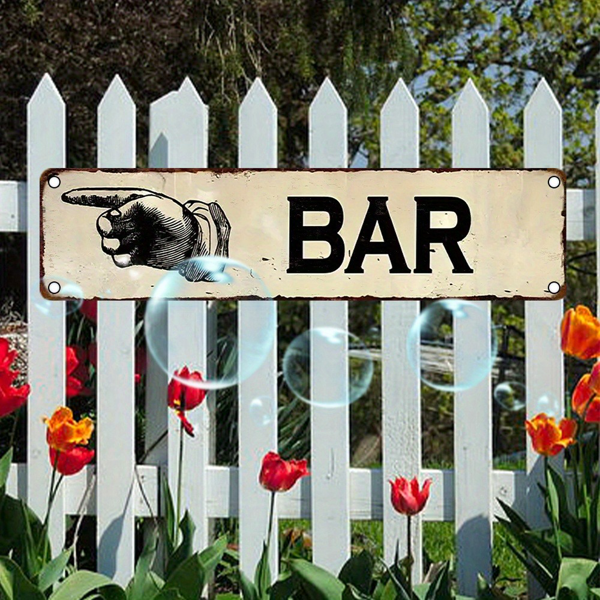 CIFbuy 铝制 UV 印刷复古指示牌防水防尘家用车库咖啡馆餐厅酒吧多场景装饰（TikTok、temu 下自提）-1