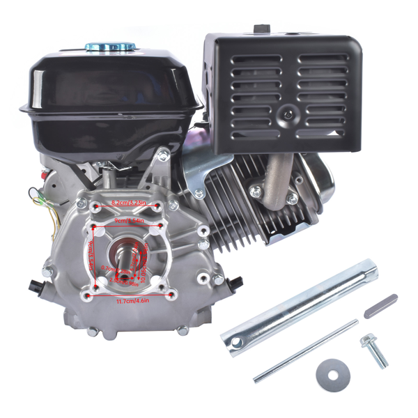 A3 四冲程 389cc 13HP OHV水平轴汽油发动机黑色 13HP 389cc Gas Engine, Horizontal Shaft 4 Stroke OHV Gas Motor, Go Kart Engine Motor Recoil Start Black-7