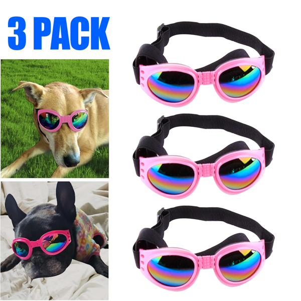 3副宠物狗护目镜 适合小型至中型犬用太阳镜粉框(物流仅支持发USPS，TK/TEMU仅自提)(各平台政策不同，链接已附相关资质，如无所需资质请勿上架)-4
