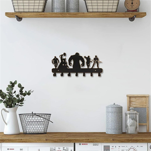 CIFbuy美人鱼主题壁挂钩组，厨房浴室卧室玄关装饰金属挂钩，耐用挂物架可挂毛巾钥匙外套帽子杯子，可爱家居装饰女性青少年独特暖房礼物（TikTok、temu下自提）-2