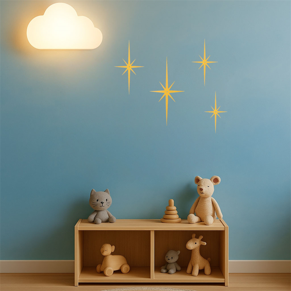 CIFbuy中世纪八角星形墙壁装饰铁制4件套简易安装(TikTok、temu下自提)-4