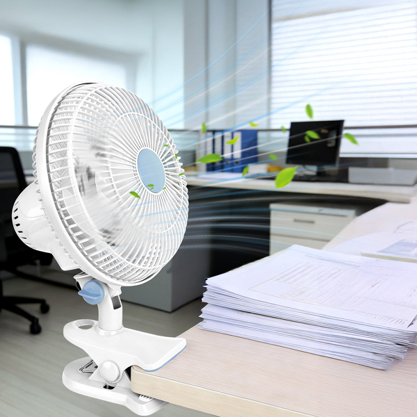 （自提可发加拿大，temu&tk下自提单）便携式夹式风扇，2档风速，90°摆动静音风扇，桌面夹式三用设计，适用于办公室和卧室   低噪音小风扇，壁挂式夹式风扇，适合日常使用-8