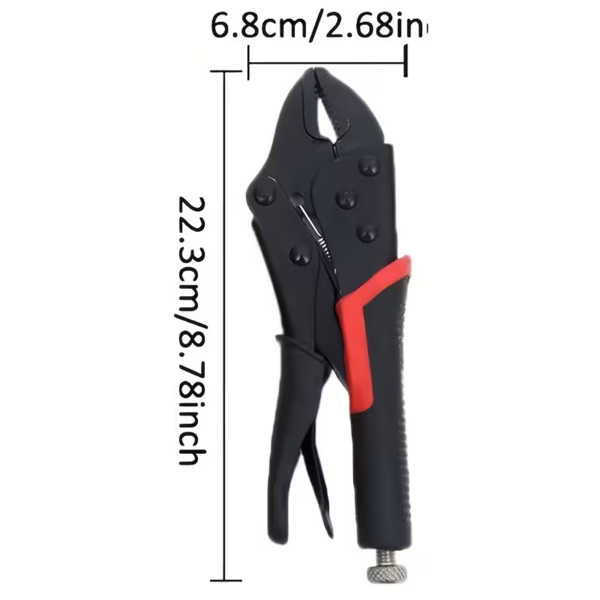 重型 8英寸 多用途鎖定夾 |工業級通用壓力夾，帶鍛鋼鉗口和360°旋轉底座 - 手動可調節虎鉗握把，用於焊接、木工和DIY固定-5