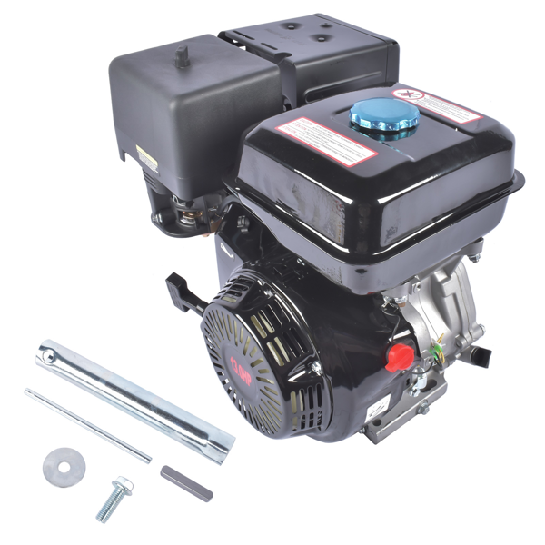 A3 四冲程 389cc 13HP OHV水平轴汽油发动机黑色 13HP 389cc Gas Engine, Horizontal Shaft 4 Stroke OHV Gas Motor, Go Kart Engine Motor Recoil Start Black-3