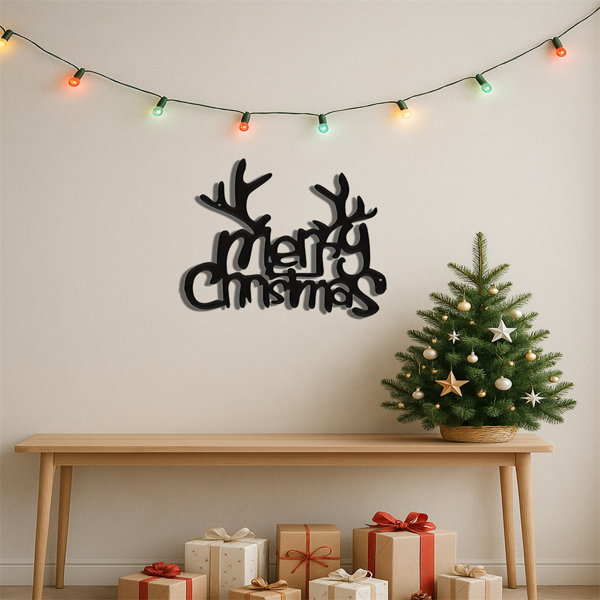 CIFbuy防锈鹿角墙饰复古乡村墙面装饰适用于圣诞节客厅卧室浴室 (TikTok、temu下自提)-2