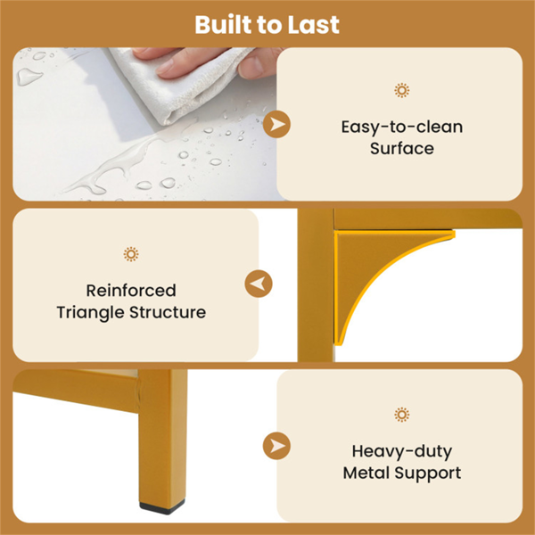 43.5英寸家庭办公桌，内置充电站和3个抽屉隐藏隔间-3