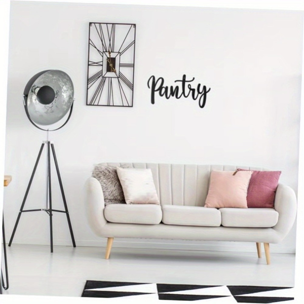 CIFbuy 金属烤漆 Pantry 食品储藏室英文标识壁挂 轻奢风厨房墙面装饰牌（TikTok，temu 自提）-6