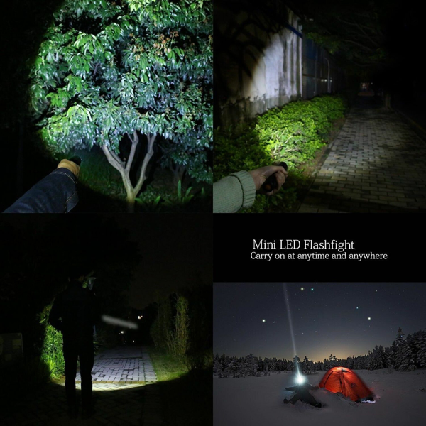 4套USB可充电LED手电筒可调焦户外5模式手电筒+电池+USB充电器套装(各平台政策不同，链接已附相关资质，如无所需资质请勿上架)-9