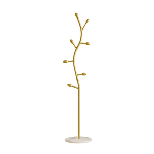 Clothing Rack, Golden Metal Freestanding Heavy Duty Clothes Rack with Marble Base, Multipurpose Garment Hanger for Bedroom, Hat, Scarf, Jacket-2