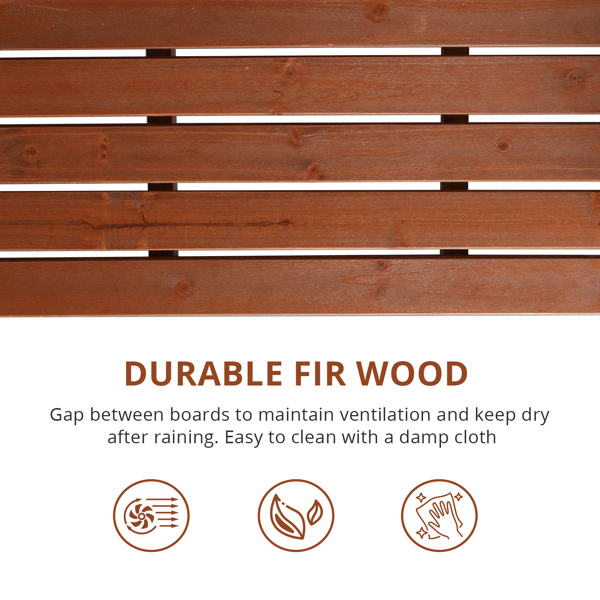 3.7ft 红褐色 带4mm铁链 双人 木秋千 880.00lbs-9