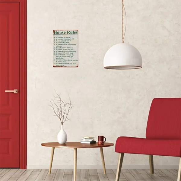 CIFbuy2D 平面房屋规则铝制标牌乡村风复古墙面装饰家居酒吧车库俱乐部挂画（TikTok、temu 下自提）-4