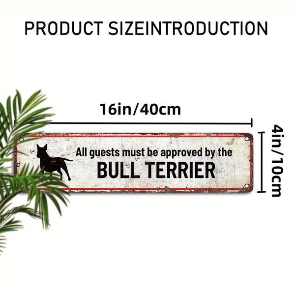 CIFbuy 复古做旧铝制墙饰牛头犬图案金属挂牌酒吧咖啡馆家居装饰牌（TikTok、temu 下自提）-2