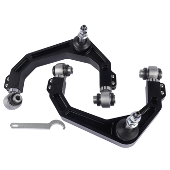 控制臂 2PCS Billet Aluminum Upper Control Arm Replacement for Ford F-150 4X4 2004-2022 F150 2WD 2009-2022 Black
