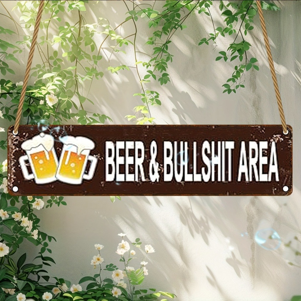 CIFbuy 农家木质标牌啤酒与胡言乱语区壁挂装饰公园农舍商用装饰牌（TikTok、temu 下自提）-3