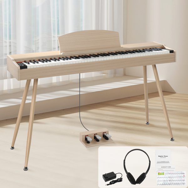 【AM不售卖】GDP-203 88键重锤键盘 嵌入式支架款 自然科技木 电钢琴 德法-5