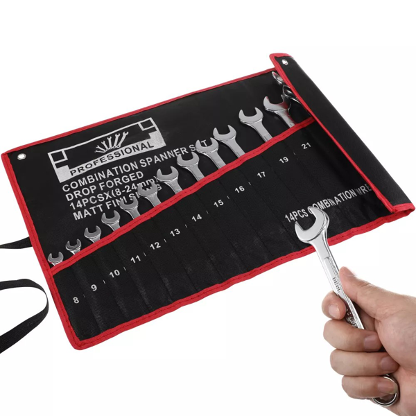 梅花扳手开口两用14件套-9