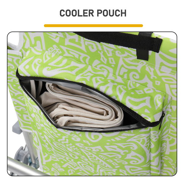 1pcs 座高8.5in 黄色部落花纹 可平躺 铝沙滩椅 带头枕 双肩带 二合一布杯托侧袋 背部冰包 连体牛津布有横杆五档调节可平躺铝沙滩椅8.5"-1 63*109*84cm 120kg-10