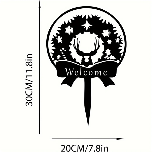 CIFbuy复古庭院圣诞装饰牌 户外节日花园庭院草坪标志牌（TikTok、temu下自提）-6