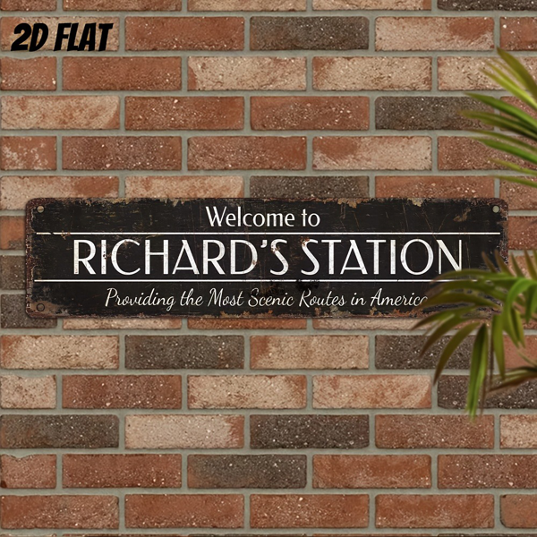 CIFbuy 复古铝制装饰标牌节日送礼家居墙面悬挂牌匾创意 2D 壁饰（TikTok、temu 下自提）-3