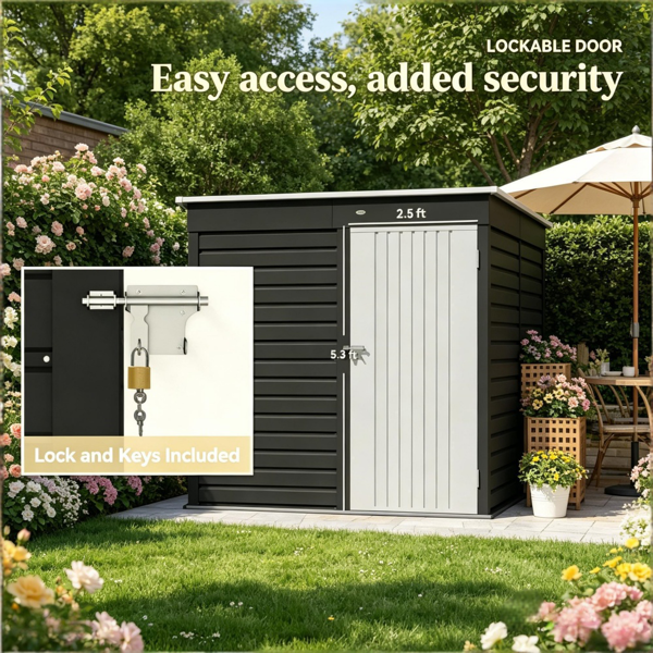 室外花园储物棚工具房-4