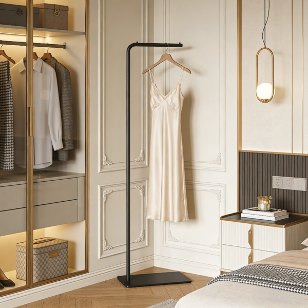 Clothing Rack, Golden Metal Freestanding Heavy Duty Clothes Rack with Marble Base, Multipurpose Garment Hanger for Bedroom, Hat, Scarf, Jacket-4