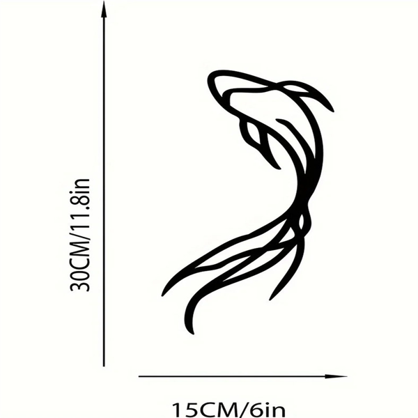 CIFbuy手工锻打半磅实心铁制鱼形墙面装饰 个性化垂钓主题礼品（TikTok、temu下自提）-1