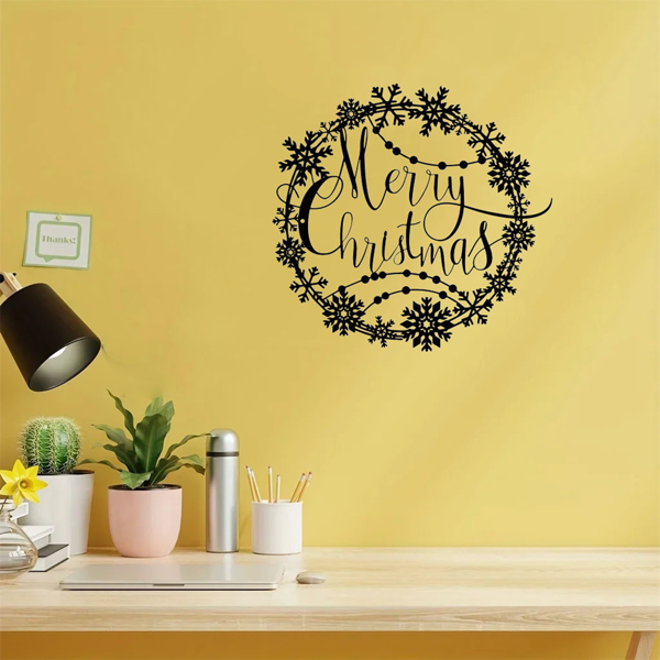 CIFbuy优雅圣诞节金属墙面装饰 节日欢迎牌室内外通用礼品（TikTok、temu下自提）-1